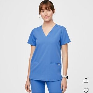 FIGS Casma 3 Pocket Scrub Top Size XL Capri Blue New in Original Packaging 💙